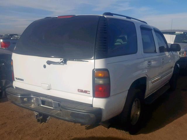 1GKEK13T65J157615 - 2005 GMC YUKON WHITE photo 4