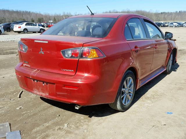 JA32U2FU1GU001405 - 2016 MITSUBISHI LANCER ES RED photo 4