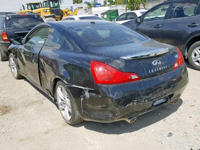 JN1CV6EK5AM101379 - 2010 INFINITI G37 BASE BLACK photo 3