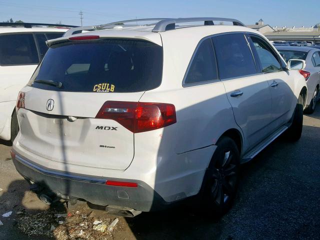 2HNYD2H81CH512728 - 2012 ACURA MDX ADVANC WHITE photo 4