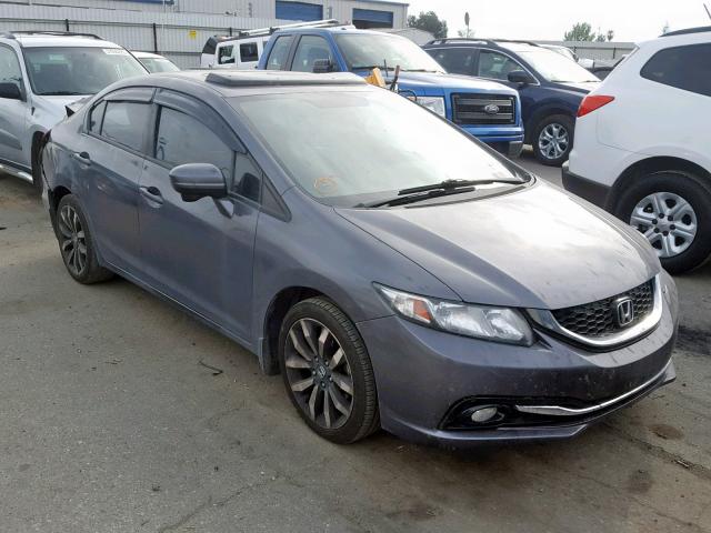 2HGFB2F93EH502608 - 2014 HONDA CIVIC EXL GRAY photo 1