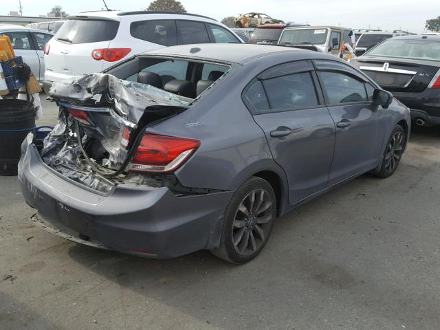 2HGFB2F93EH502608 - 2014 HONDA CIVIC EXL GRAY photo 4