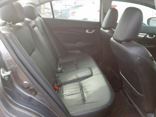 2HGFB2F93EH502608 - 2014 HONDA CIVIC EXL GRAY photo 6