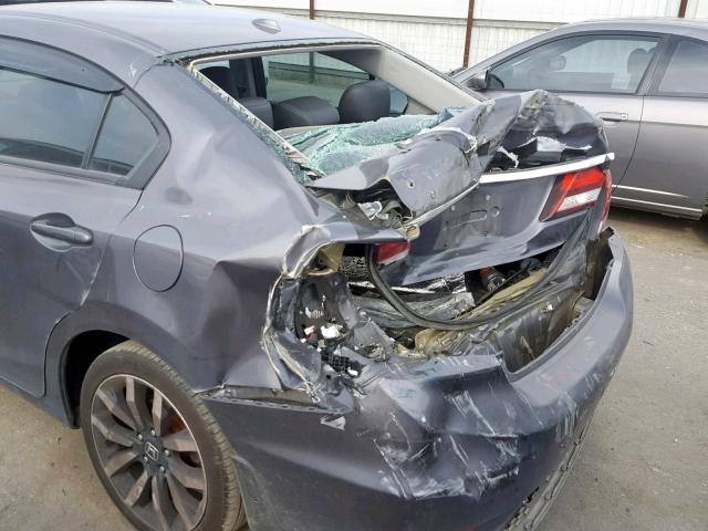 2HGFB2F93EH502608 - 2014 HONDA CIVIC EXL GRAY photo 9