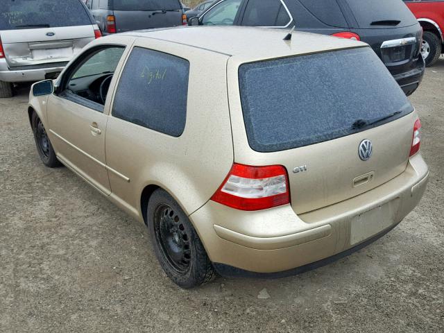 9BWDD61J914038990 - 2001 VOLKSWAGEN GTI GLS CREAM photo 3