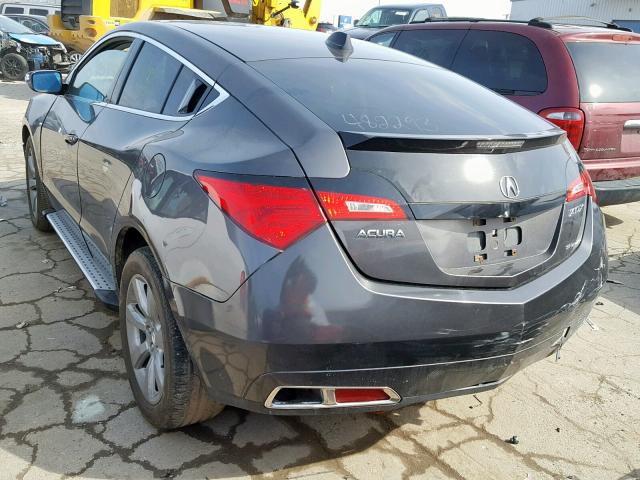 2HNYB1H47AH000093 - 2010 ACURA ZDX TECHNO GRAY photo 3