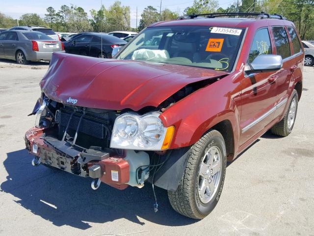 1J8HS68296C368795 - 2006 JEEP GRAND CHER RED photo 2