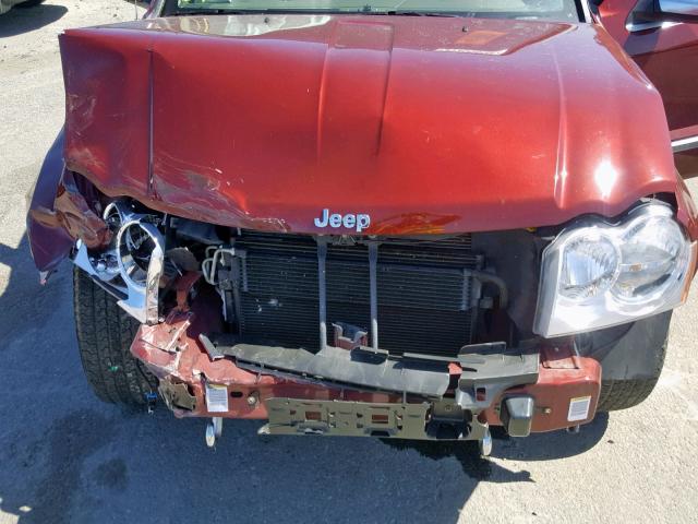 1J8HS68296C368795 - 2006 JEEP GRAND CHER RED photo 7