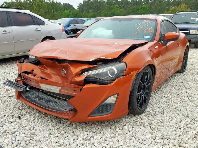JF1ZNAA14D1720431 - 2013 TOYOTA SCION FR-S ORANGE photo 2