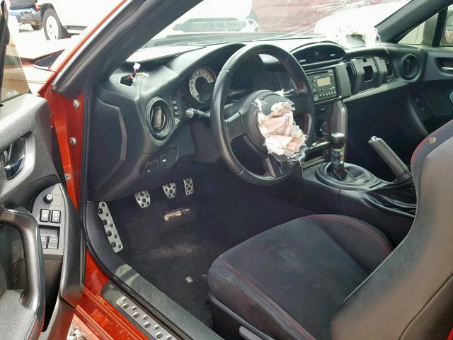 JF1ZNAA14D1720431 - 2013 TOYOTA SCION FR-S ORANGE photo 9
