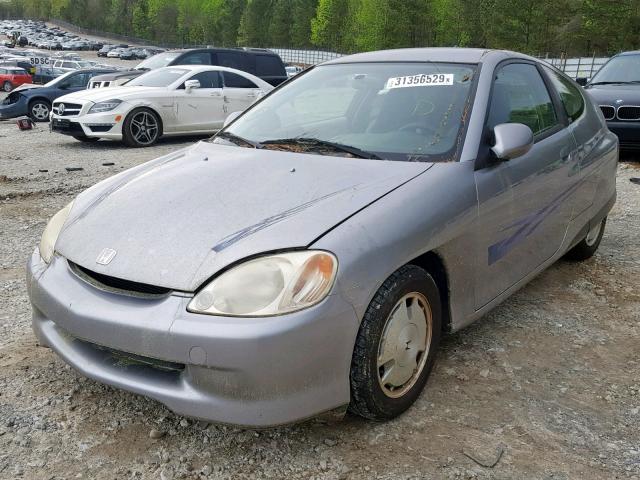 JHMZE1353YT000685 - 2000 HONDA INSIGHT GRAY photo 2