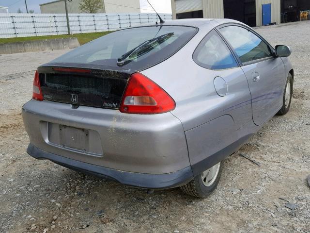 JHMZE1353YT000685 - 2000 HONDA INSIGHT GRAY photo 4