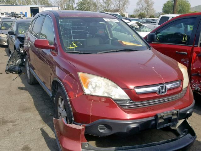 JHLRE38757C007758 - 2007 HONDA CR-V EXL BURGUNDY photo 1