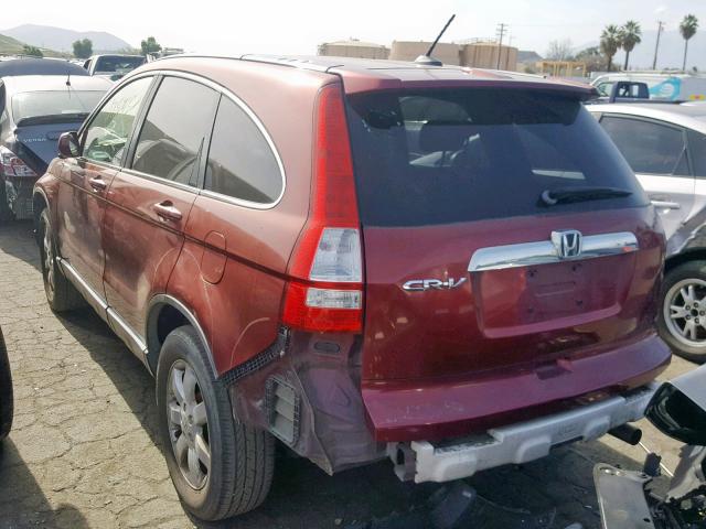 JHLRE38757C007758 - 2007 HONDA CR-V EXL BURGUNDY photo 3