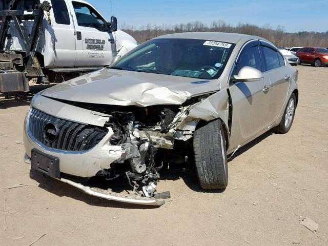 2G4GM5ER7E9174826 - 2014 BUICK REGAL PREM TAN photo 2