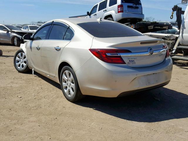 2G4GM5ER7E9174826 - 2014 BUICK REGAL PREM TAN photo 3