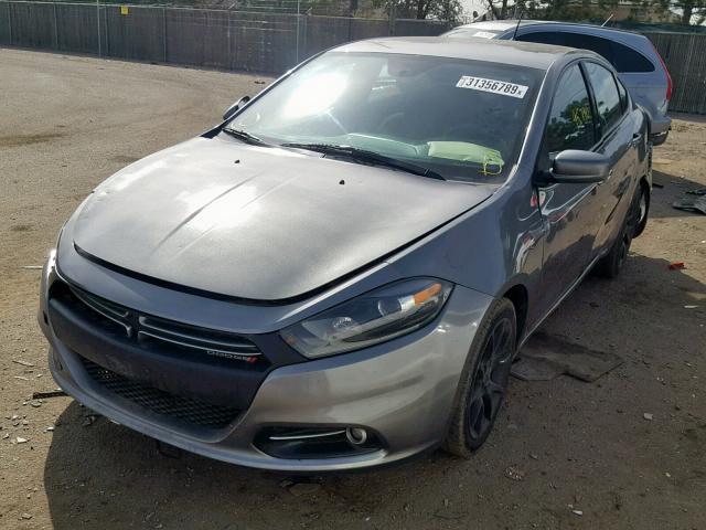 1C3CDFBA4DD269244 - 2013 DODGE DART SXT GRAY photo 2