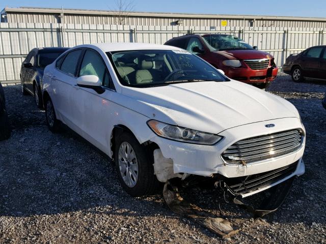 1FA6P0G70E5388467 - 2014 FORD FUSION S WHITE photo 1