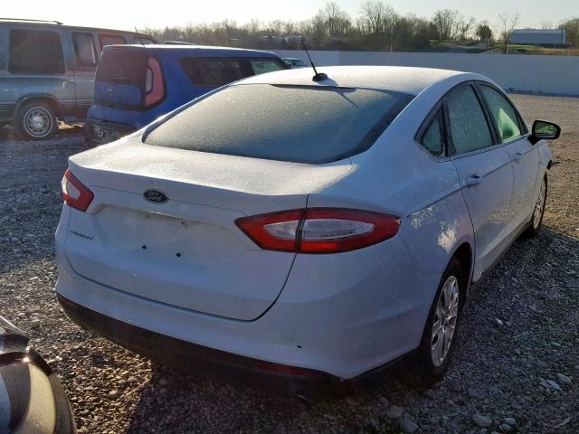 1FA6P0G70E5388467 - 2014 FORD FUSION S WHITE photo 4