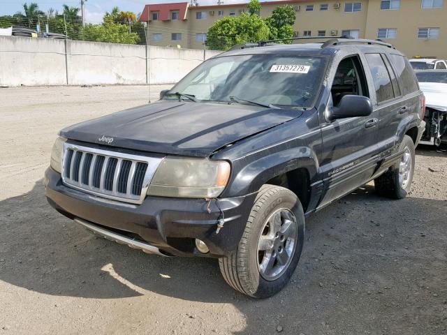 1J4GX58J74C388430 - 2004 JEEP GRAND CHER BLACK photo 2