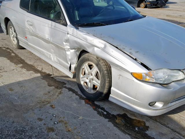 2G1WX12K039407216 - 2003 CHEVROLET MONTE CARL SILVER photo 9