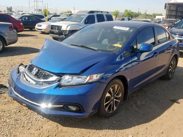 2HGFB2F93DH559129 - 2013 HONDA CIVIC EXL BLUE photo 2