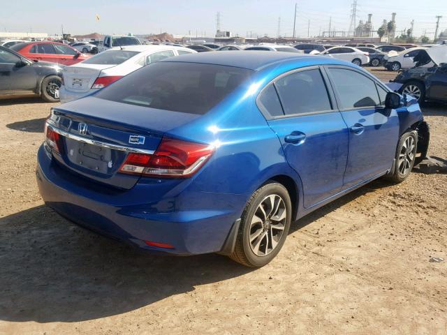 2HGFB2F93DH559129 - 2013 HONDA CIVIC EXL BLUE photo 4