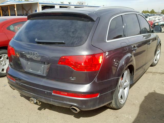 WA1EV74L67D067753 - 2007 AUDI Q7 4.2 QUA GRAY photo 4