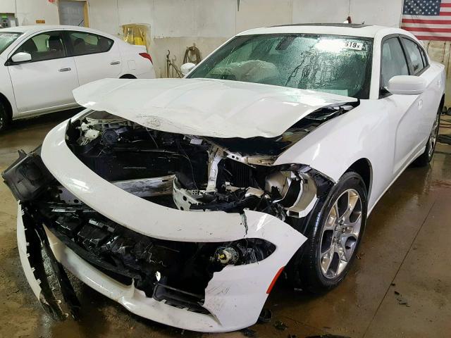 2C3CDXJGXFH848773 - 2015 DODGE CHARGER SX WHITE photo 2