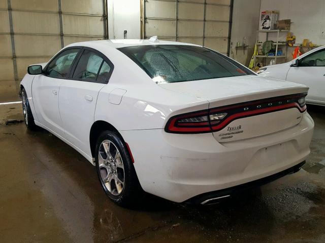 2C3CDXJGXFH848773 - 2015 DODGE CHARGER SX WHITE photo 3