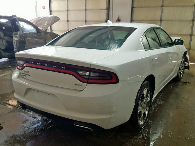 2C3CDXJGXFH848773 - 2015 DODGE CHARGER SX WHITE photo 4