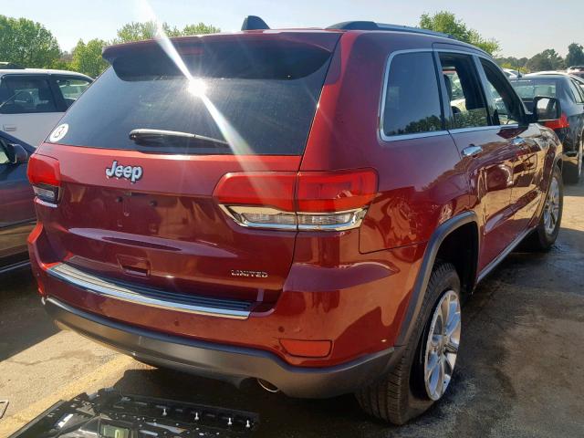 1C4RJEBG8FC616130 - 2015 JEEP GRAND CHER RED photo 4