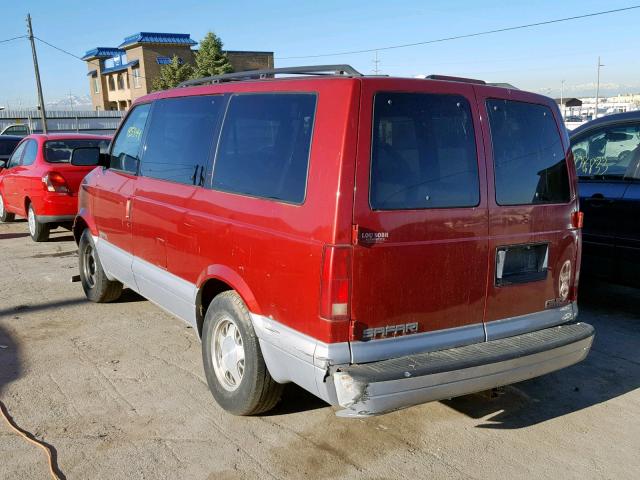 1GKDM19WXYB534792 - 2000 GMC SAFARI XT RED photo 3