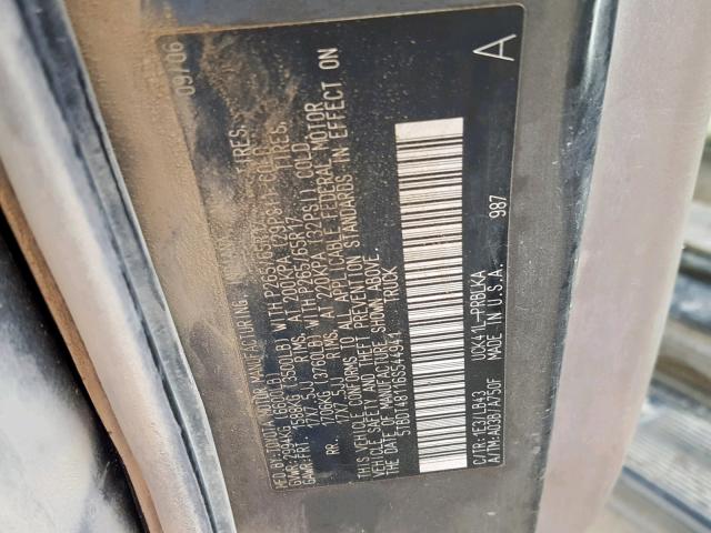 5TBDT48116S544941 - 2006 TOYOTA TUNDRA DOU GRAY photo 10