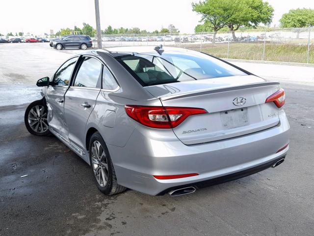 5NPE34AF3GH397014 - 2016 HYUNDAI SONATA SPO SILVER photo 3