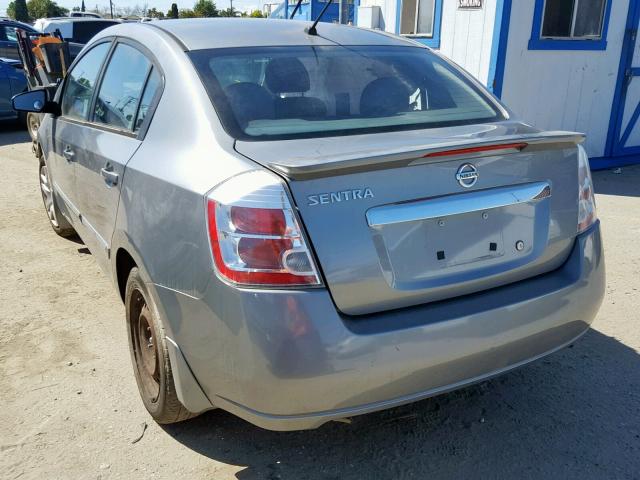 3N1AB6AP0CL766043 - 2012 NISSAN SENTRA 2.0 GRAY photo 3