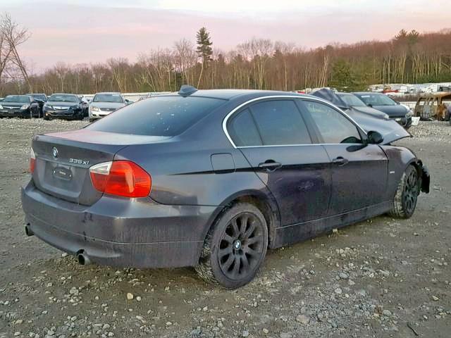 WBAVD53528A285950 - 2008 BMW 335 XI GRAY photo 4