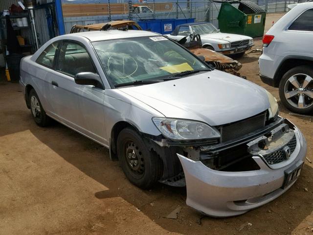 1HGEM22165L067110 - 2005 HONDA CIVIC DX V SILVER photo 1