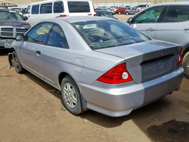 1HGEM22165L067110 - 2005 HONDA CIVIC DX V SILVER photo 3