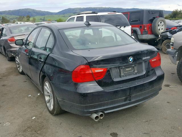 WBAPH5C50BA444193 - 2011 BMW 328 I SULE BLACK photo 3