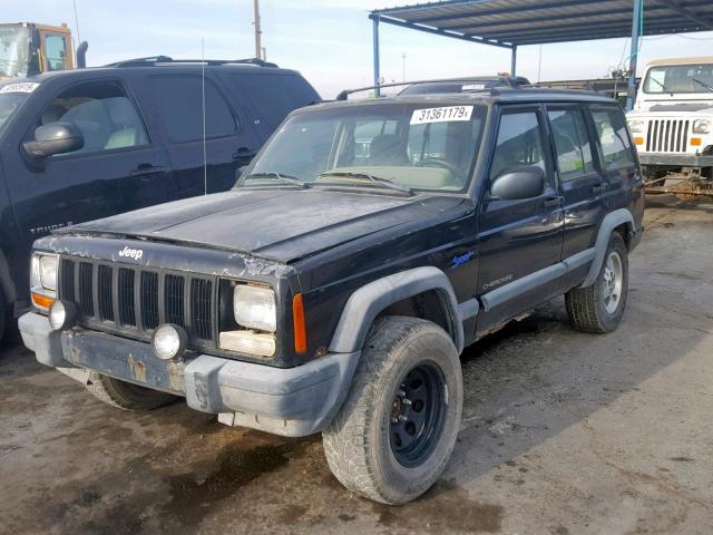 1J4FJ68S6WL264857 - 1998 JEEP CHEROKEE S BLACK photo 2