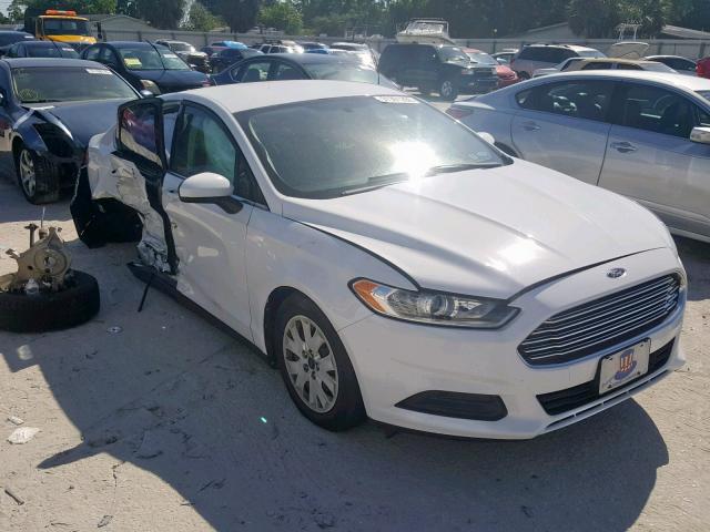 3FA6P0G70DR105884 - 2013 FORD FUSION S WHITE photo 1