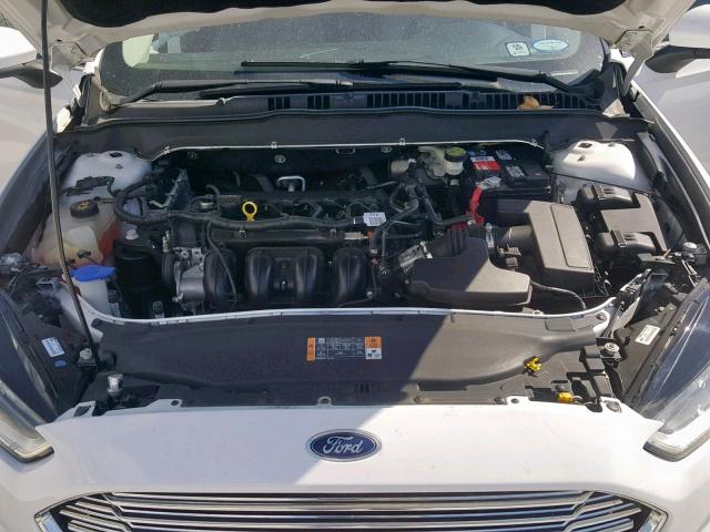 3FA6P0G70DR105884 - 2013 FORD FUSION S WHITE photo 7