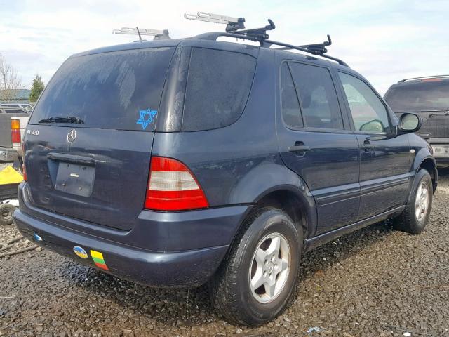 4JGAB54E41A233968 - 2001 MERCEDES-BENZ ML 320 BLUE photo 4