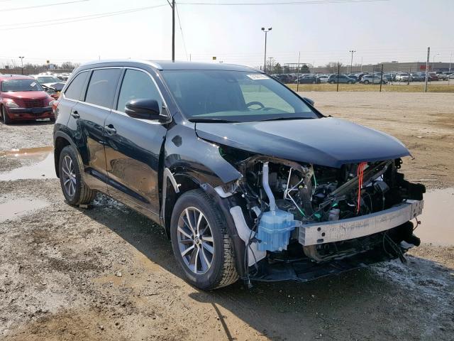 5TDJZRFH2HS466825 - 2017 TOYOTA HIGHLANDER BLACK photo 1