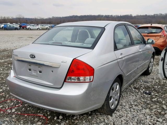 KNAFE221395630539 - 2009 KIA SPECTRA EX SILVER photo 4