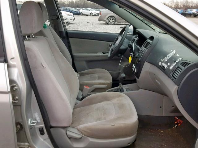 KNAFE221395630539 - 2009 KIA SPECTRA EX SILVER photo 5