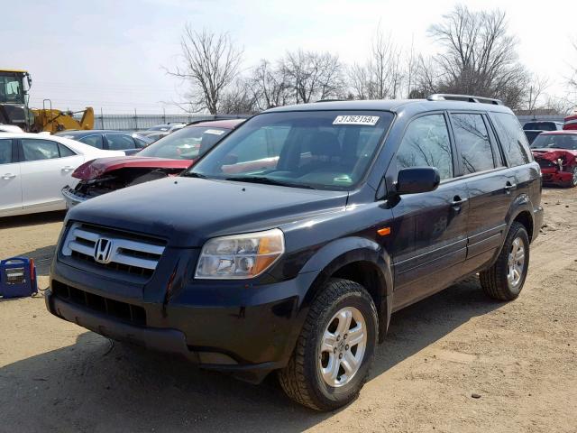 5FNYF18268B016875 - 2008 HONDA PILOT VP BLACK photo 2