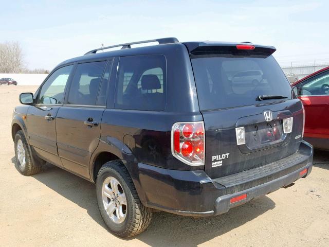 5FNYF18268B016875 - 2008 HONDA PILOT VP BLACK photo 3