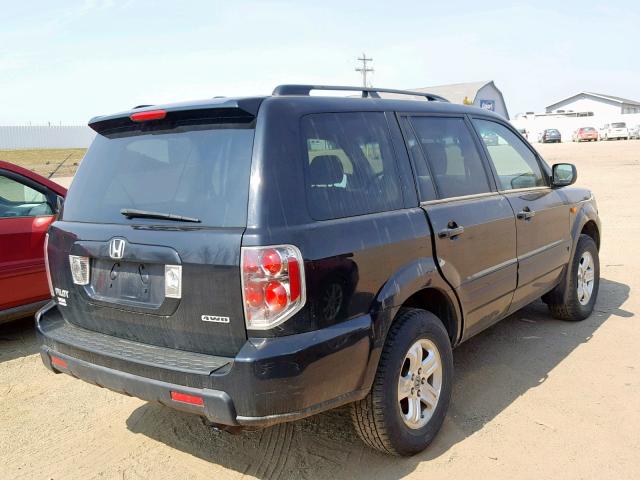 5FNYF18268B016875 - 2008 HONDA PILOT VP BLACK photo 4